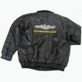LEATHER JACKET with Dolphins and US SUBMARINE FORCE on Back