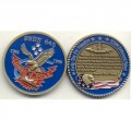 USS JAMES K. POLK Hand Painted Challenge Coin